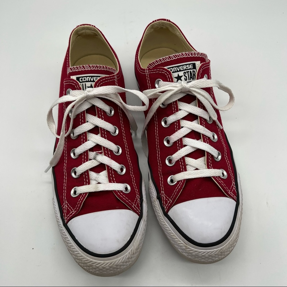 Converse Low Top Sneakers Red and White